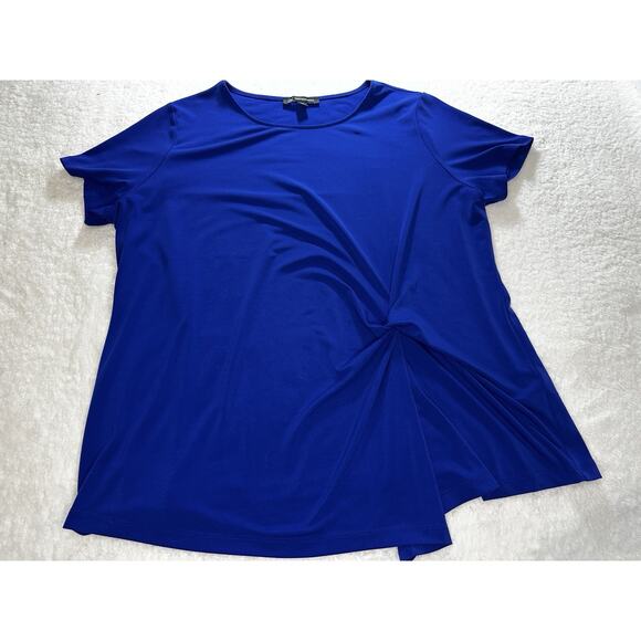 INC International Concepts Tops - International Concepts INC Short Sleeve Women’s Plus 1X Dress Top Royal Blue